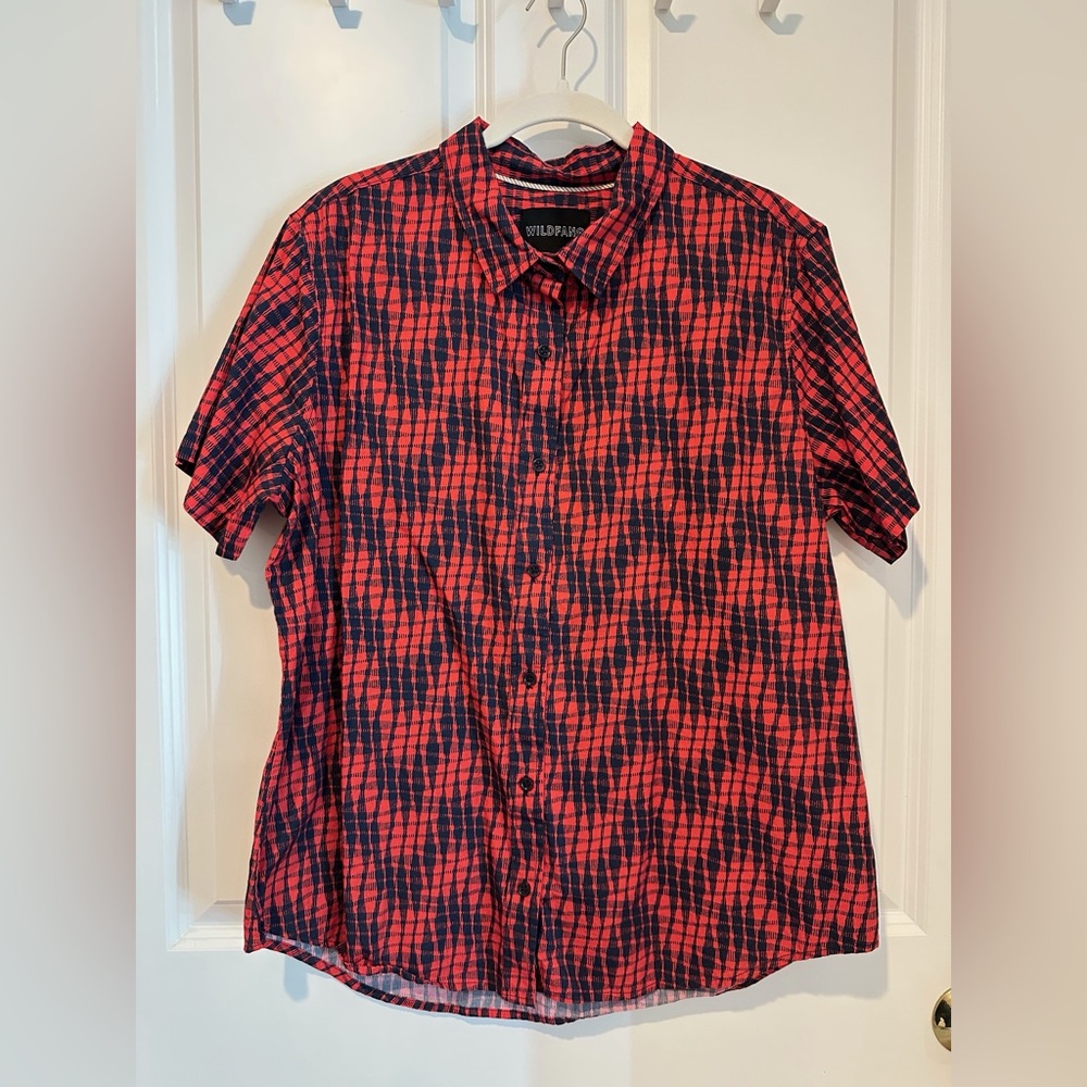 Wildfang The Essential Button Up Short Sleeve, Size XL
